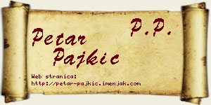 Petar Pajkić vizit kartica